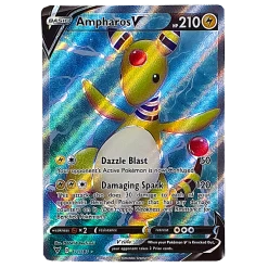 The Pokemon Company Rares & Uncommons POKÉMON TCG - Ampharos V Full Art Ultra Rare - 171/185