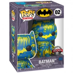 Funko Batman Art Series - Batman (Blue & Yellow) US Exclusive Pop! Vinyl Figure With Pop! Stacks