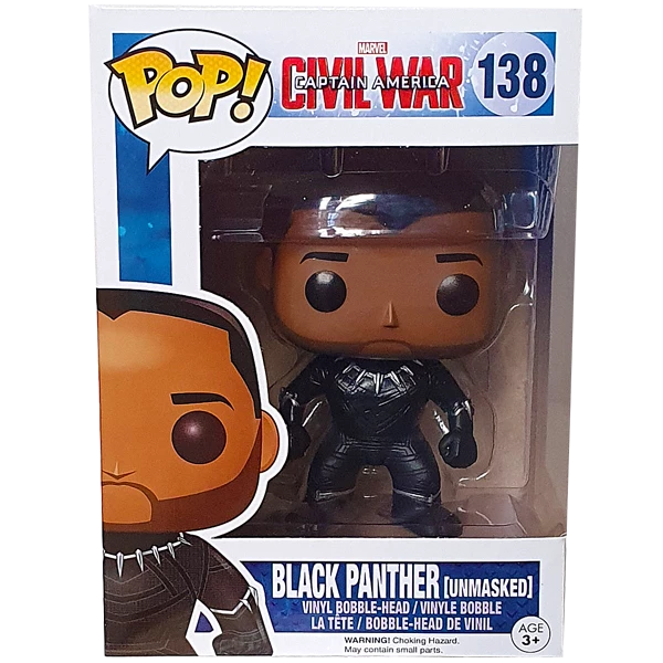 Funko Rares & Uncommons Captain America Civil War - Black Panther Unmasked US Exclusive Pop! Vinyl Figure 1 Funko Rares & Uncommons Captain America Civil War - Black Panther Unmasked US Exclusive Pop! Vinyl Figure