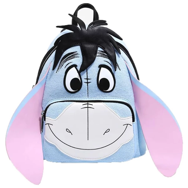 Loungefly New Arrivals Winnie The Pooh - Eeyore Face 10” Faux Suede Mini Backpack 1 Loungefly New Arrivals Winnie The Pooh - Eeyore Face 10” Faux Suede Mini Backpack