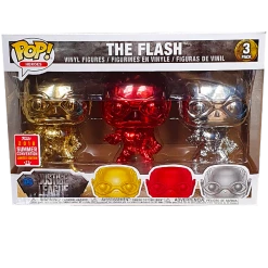 Funko Justice League - The Flash (Chrome) SDCC 2018 Exclusive Pop! Vinyl Figure 3-Pack Pop! Vinyl Figures