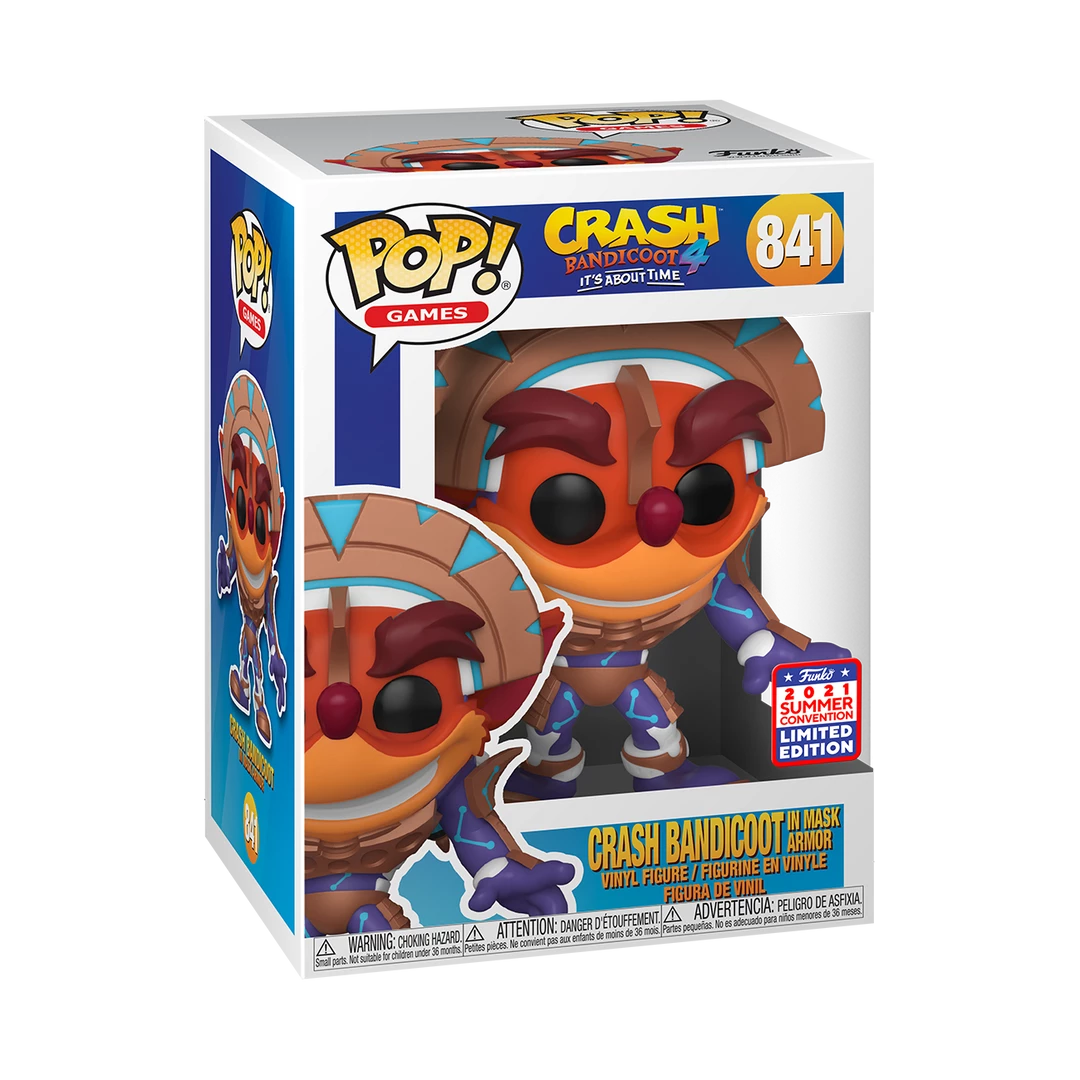 Crash Bandicoot 4 It's About Time - Crash Bandicoot In Mask Armor FunKon (SDCC) 2021 Exclusive Pop! Vinyl Figure 2 Crash Bandicoot 4 It's About Time - Crash Bandicoot In Mask Armor FunKon (SDCC) 2021 Exclusive Pop! Vinyl Figure