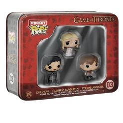 Funko Game Of Thrones - Jon Snow, Tyrion & Daenerys Pocket Pop! 3-Pack Tin