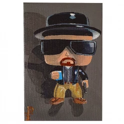 Hero Stash Artwork - Acyrlic Painting 4"x6" - 'Heisenpop'