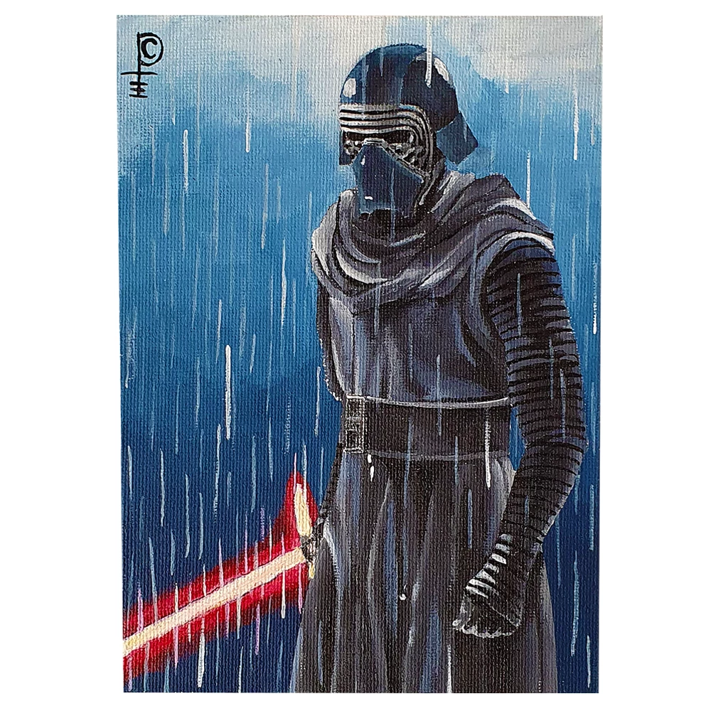 Hero Stash Artwork - Acyrlic Painting 5"x7" - 'Rens Rainy Day' 1 Hero Stash Artwork - Acyrlic Painting 5"x7" - 'Rens Rainy Day'