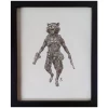 Hero Stash Artwork - Fine Art Pencil Sketch A4 With Frame - 'Rocket'