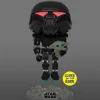 Funko Star Wars The Mandalorian - Dark Trooper With Grogu Glow US Exclusive Pop! Vinyl Figure
