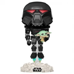 Funko Star Wars The Mandalorian - Dark Trooper With Grogu Glow US Exclusive Pop! Vinyl Figure