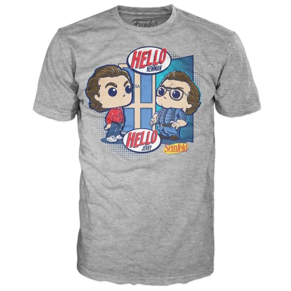 Funko Seinfeld - Jerry & Newman Pop! Tees Unisex T-Shirt 1 Funko Seinfeld - Jerry & Newman Pop! Tees Unisex T-Shirt