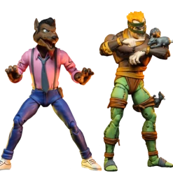 NECA New Arrivals Teenage Mutant Ninja Turtles (1987) - Rat King & Vernon 7” Action Figure 2-Pack