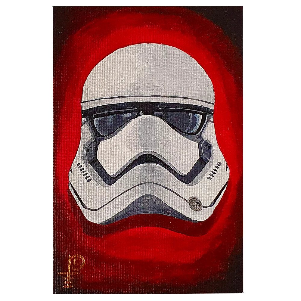 Hero Stash Artwork - Acyrlic Painting 4"x6" - 'The Imperial Helmet' 1 Hero Stash Artwork - Acyrlic Painting 4"x6" - 'The Imperial Helmet'