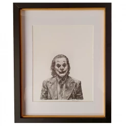 Hero Stash Artwork - Fine Art Pencil Sketch A4 With Frame - 'The Joker'
